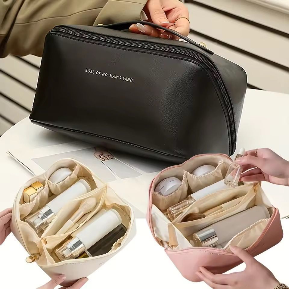 Makeup black cosmetic bag