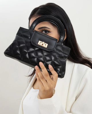 TWIST LOCK BLACK CROSSBODY