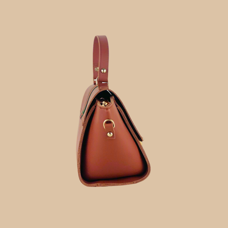 BOXY BROWN HANDBAG