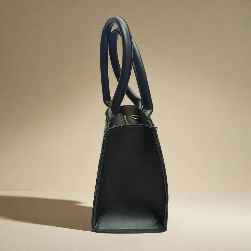 LORAL CHECK BLACK HANDBAG