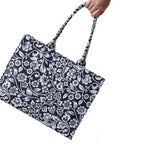 FLORAL BLACK/WHITE HANDBAG