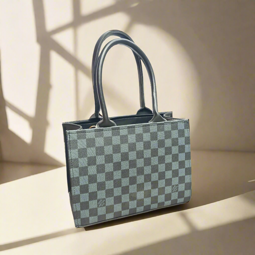 LORAL CHECK BLACK HANDBAG