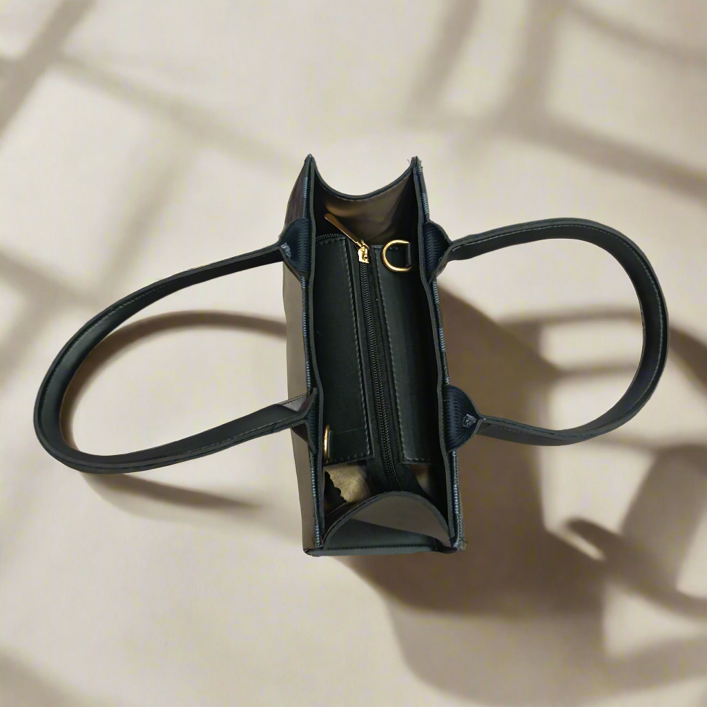LORAL CHECK BLACK HANDBAG