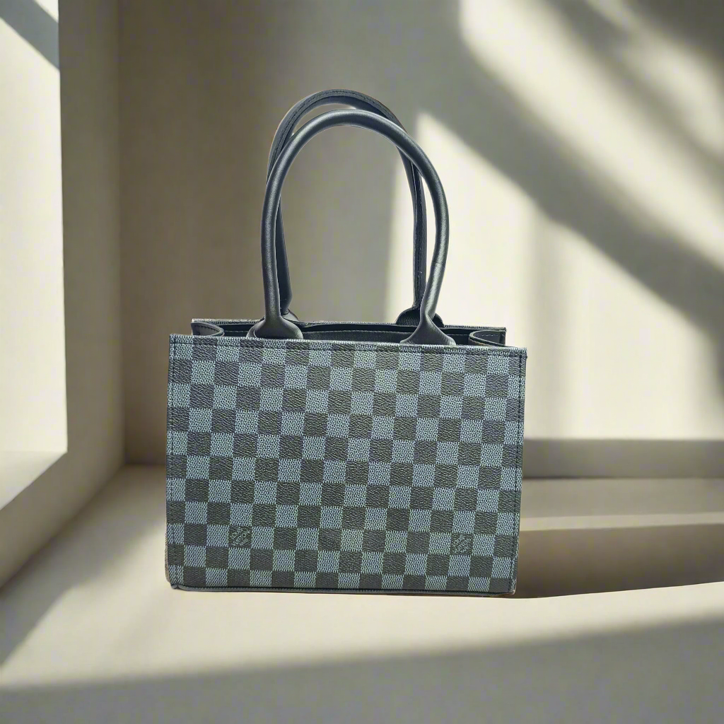 LORAL CHECK BLACK HANDBAG