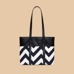 Zebra print black tote