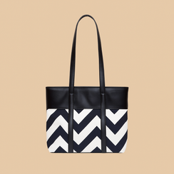 Zebra print black tote
