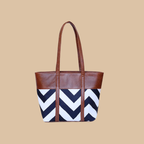 Zebra print brown tote