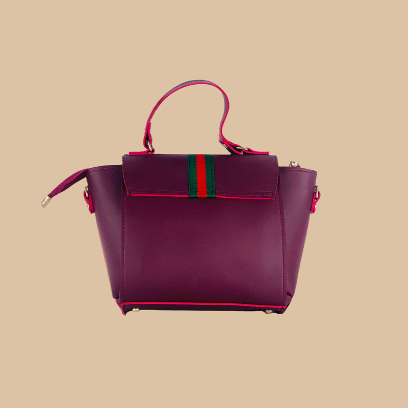 BOXY MAROON HANDBAG