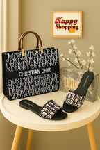 Christian Dior slipper + Dior DD handbag