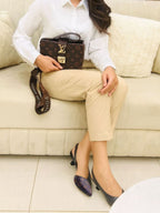 Brown Lv slingback heels + lv crossbody bag
