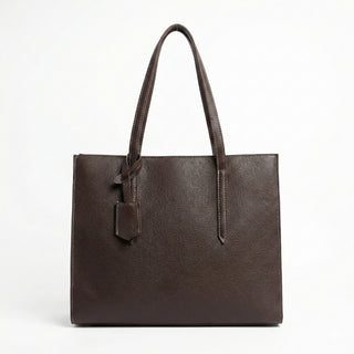 LIZA LARGE D BROWN TOTE BAG