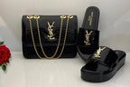 Black YSL Heels + Crossbody Bag Combo