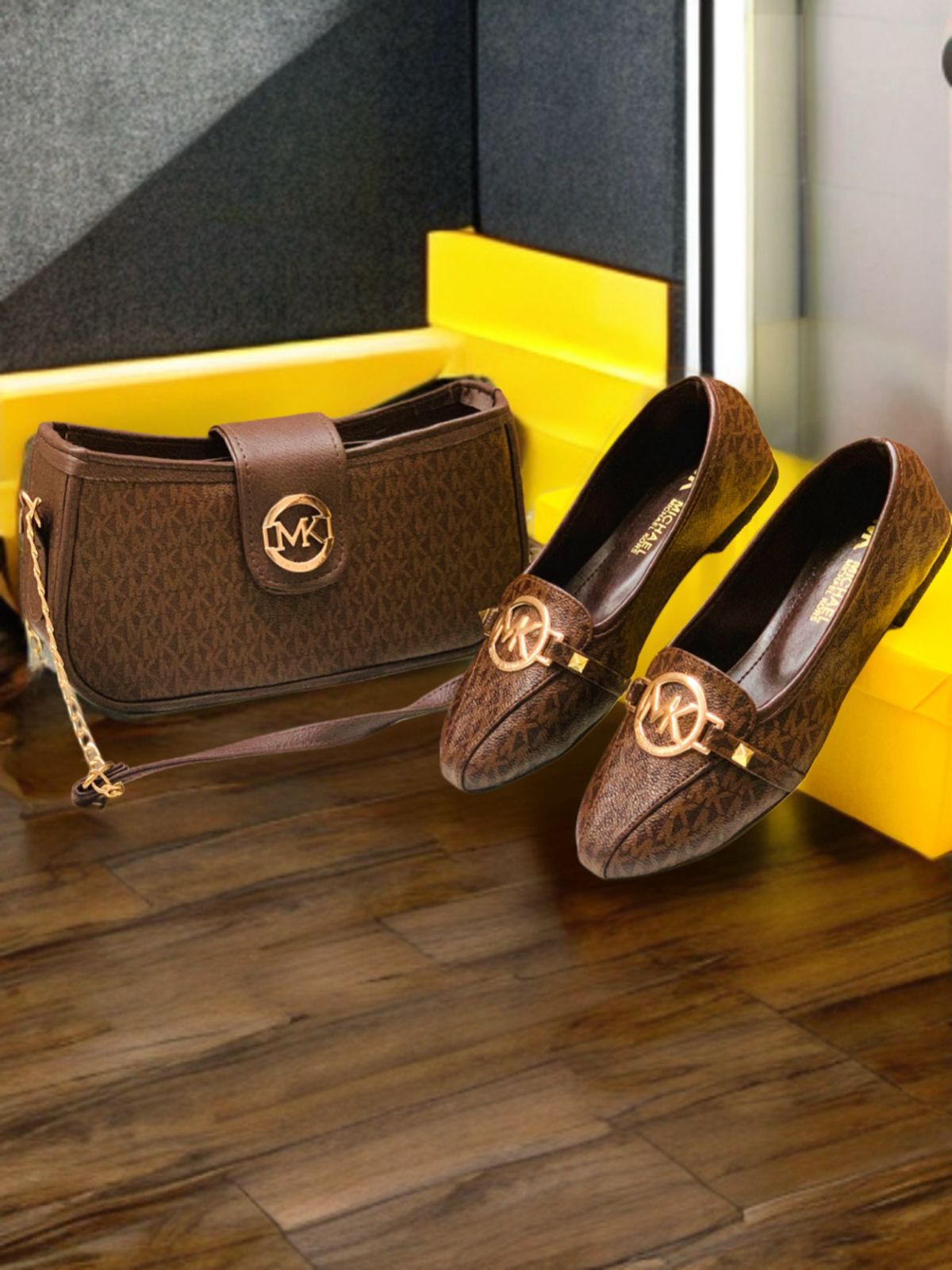 Mk brown pump's + Shoulder Bag Combo