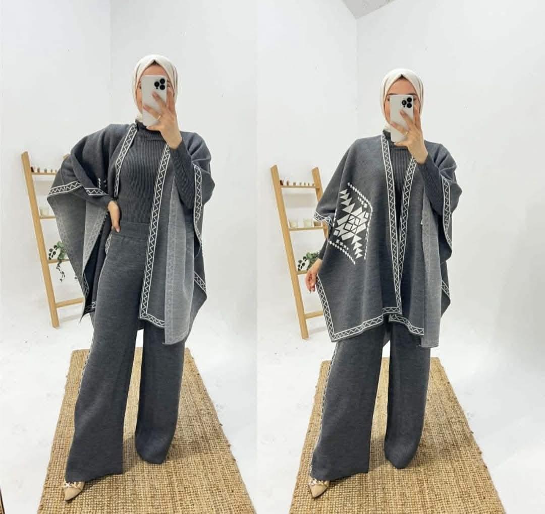 Grey CozyCharm Fleece 3pc Set