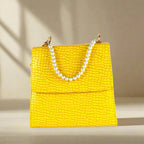 ALEXA MUSTARD PEARL HANDBAG