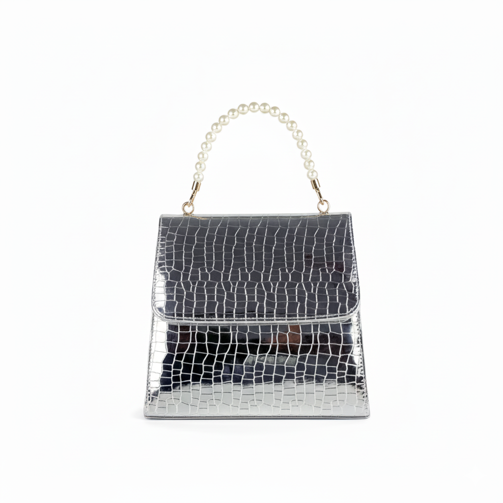 ALEXA SILVER PEARL HANDBAG