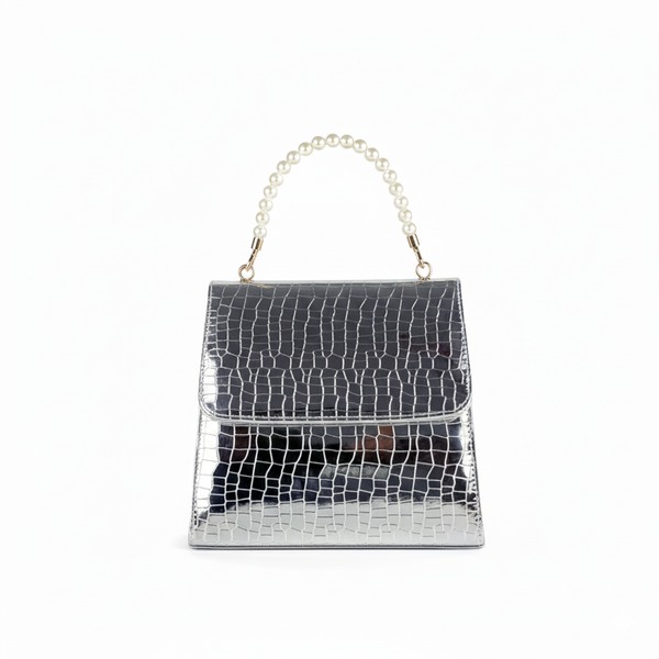 ALEXA SILVER PEARL HANDBAG