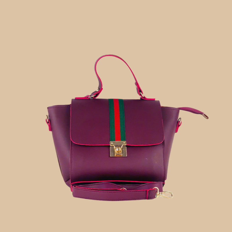 BOXY MAROON HANDBAG