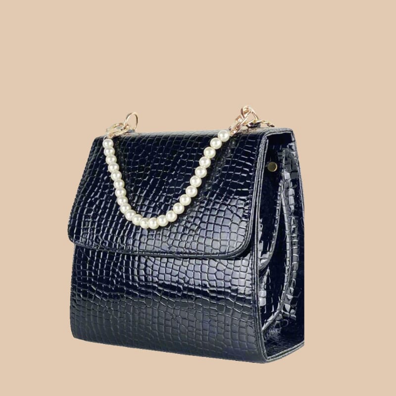 ALEXA BLACK PEARL HANDBAG