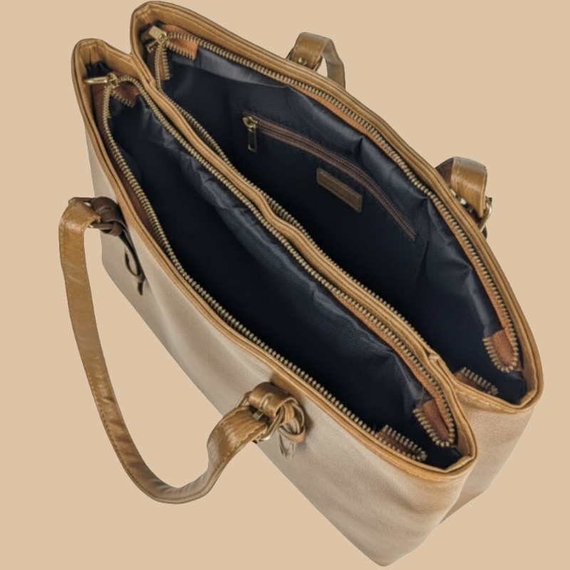 JADEL DOUBLE ZIP MUSTURD BROWN