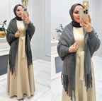 Dark grey ChicCozy Winter Shawl