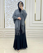 Dark grey ChicCozy Winter Shawl