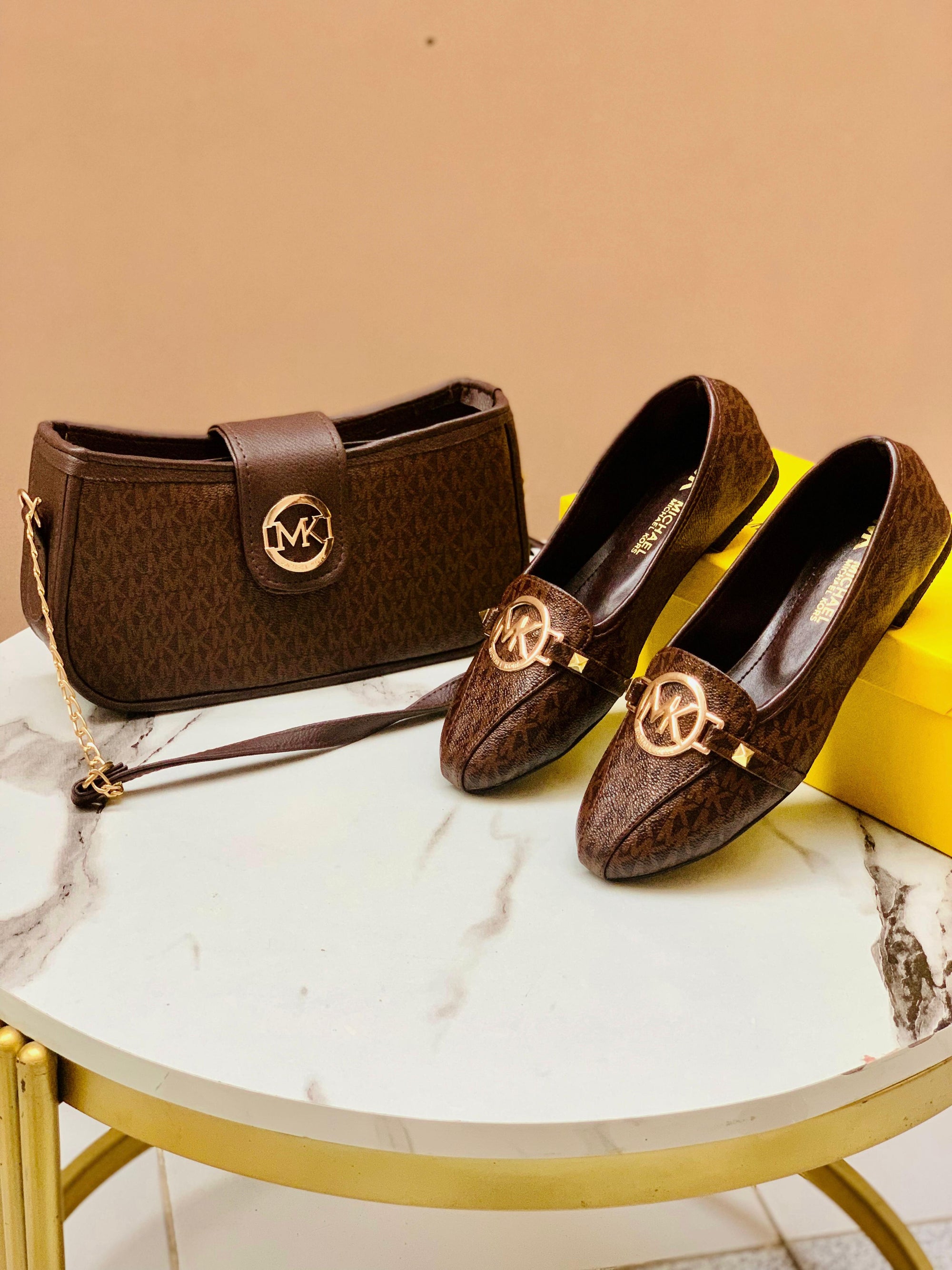 Mk brown pump's + Shoulder Bag Combo