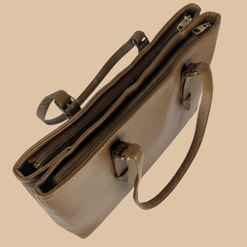 JADEL DOUBLE ZIP MUSTURD BROWN