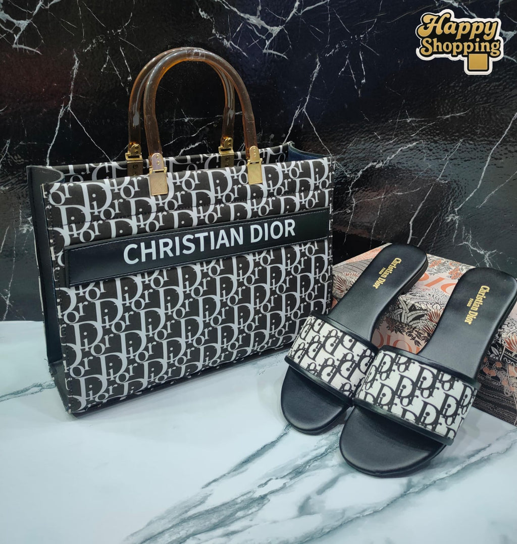 Christian Dior slipper + Dior DD handbag
