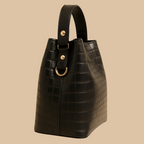 Black Croc embossed premium handbag👜
