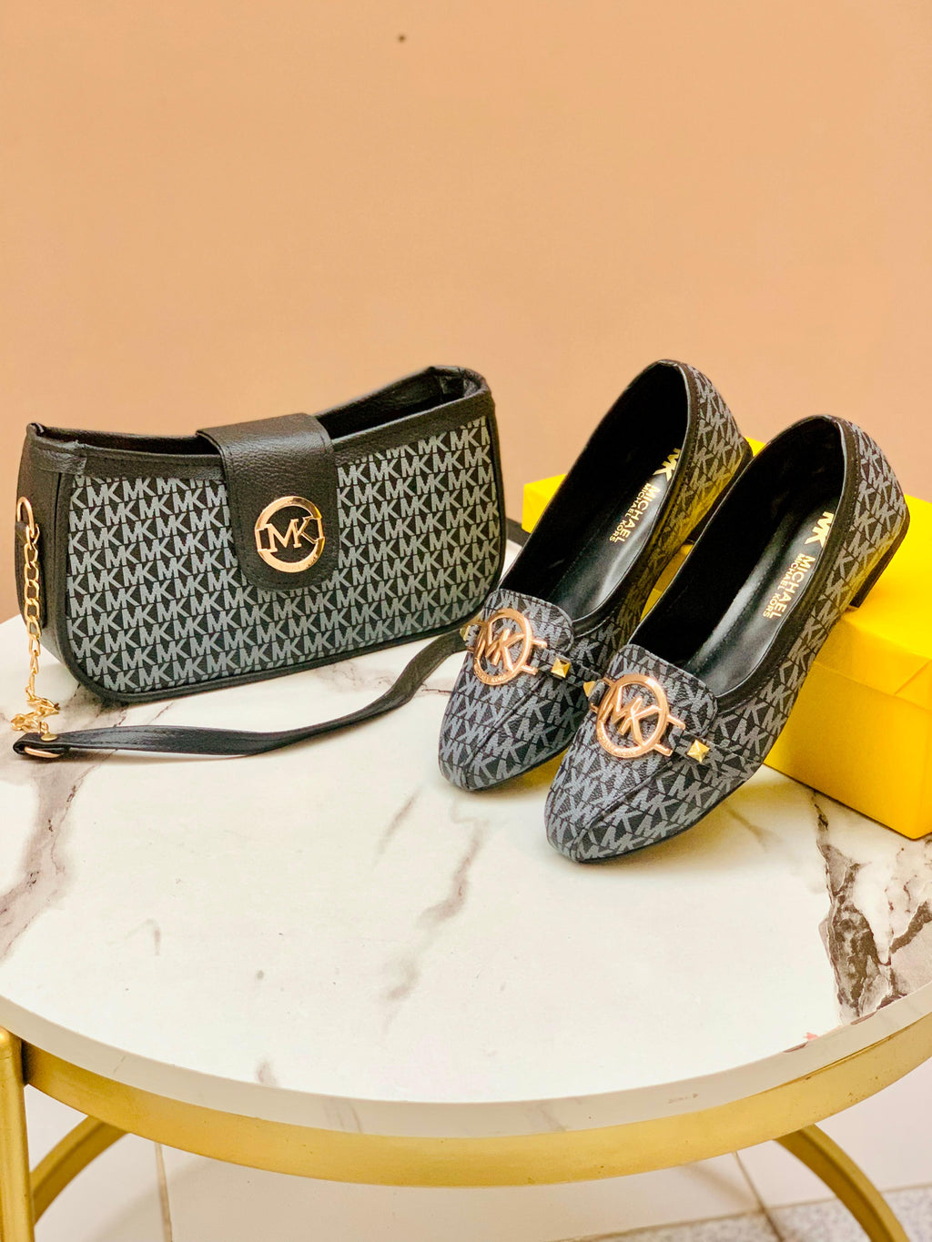 Mk Grey pump's + Shoulder Bag Combo