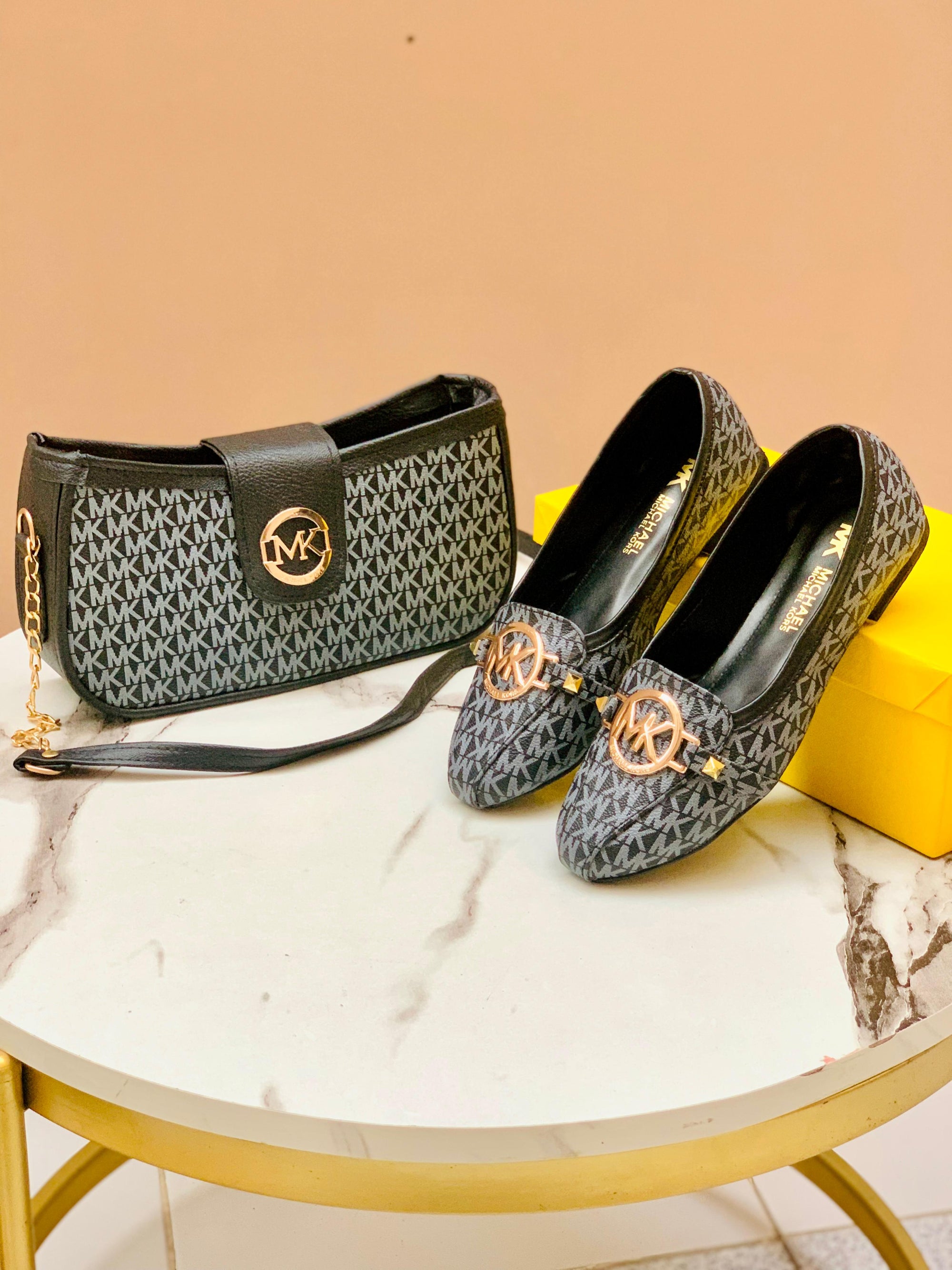 Mk Grey pump's + Shoulder Bag Combo