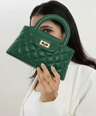 TWIST LOCK GREEN CROSSBODY