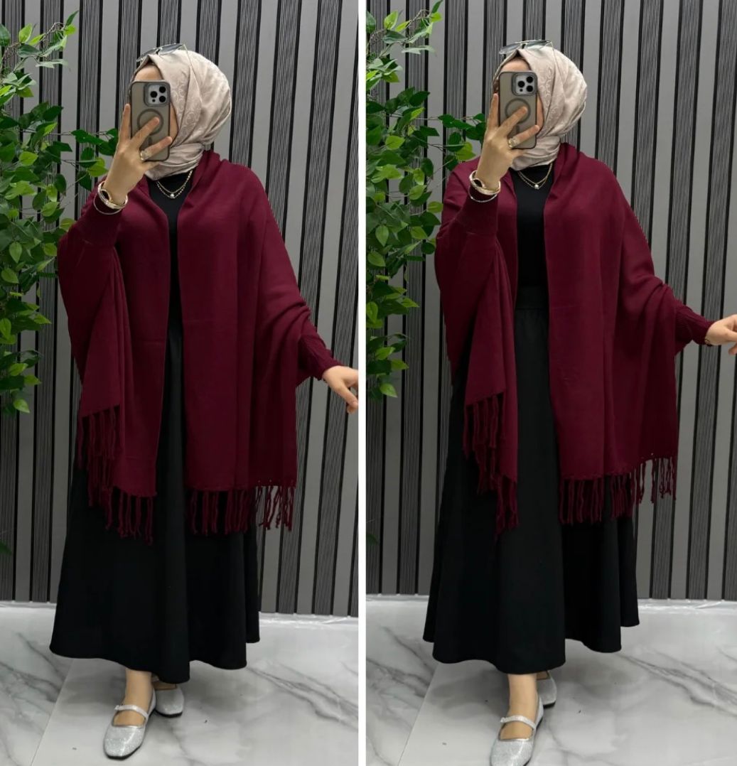 Maroon ChicCozy Winter Shawl