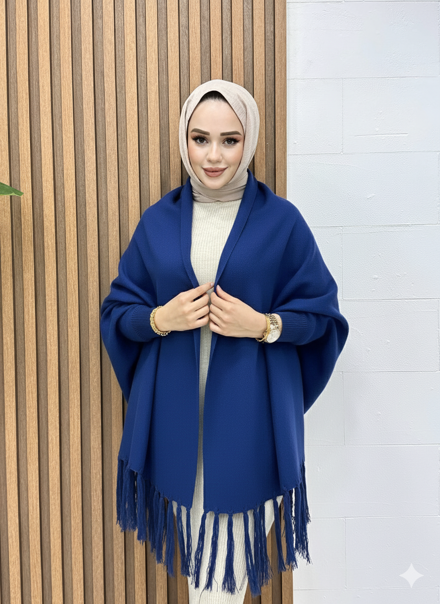 Blue ChicCozy Winter Shawl