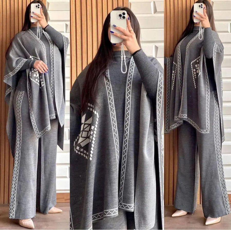 Grey CozyCharm Fleece 3pc Set
