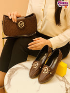 Mk brown pump's + Shoulder Bag Combo