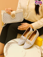 Mk white pump's + Shoulder Bag Combo
