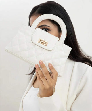 TWIST LOCK WHITE CROSSBODY