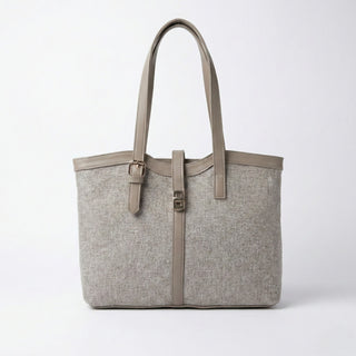 Enshee Jute Luxe Handbag - Fawn