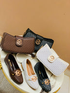 Mk white pump's + Shoulder Bag Combo