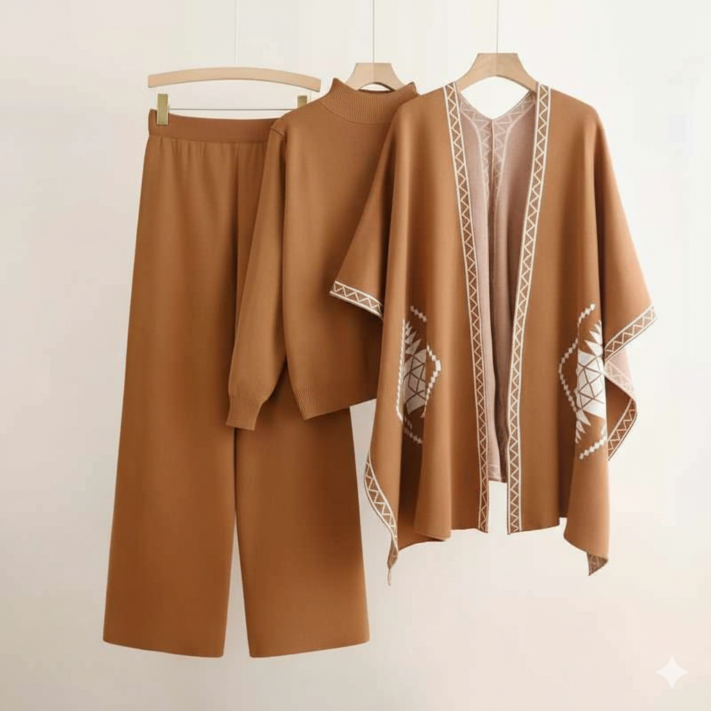 Brown CozyCharm Fleece 3pc Set
